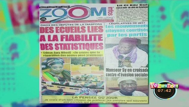REPLAY - REVUE DES TITRES avec FATOU KINE DEME dans Yeewu Leen du 11 Janvier 2017
