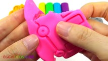 Узнайте цвета с Play Doh Автомобили Пресс-формы развлечения и творчество для детей EggVideos.com