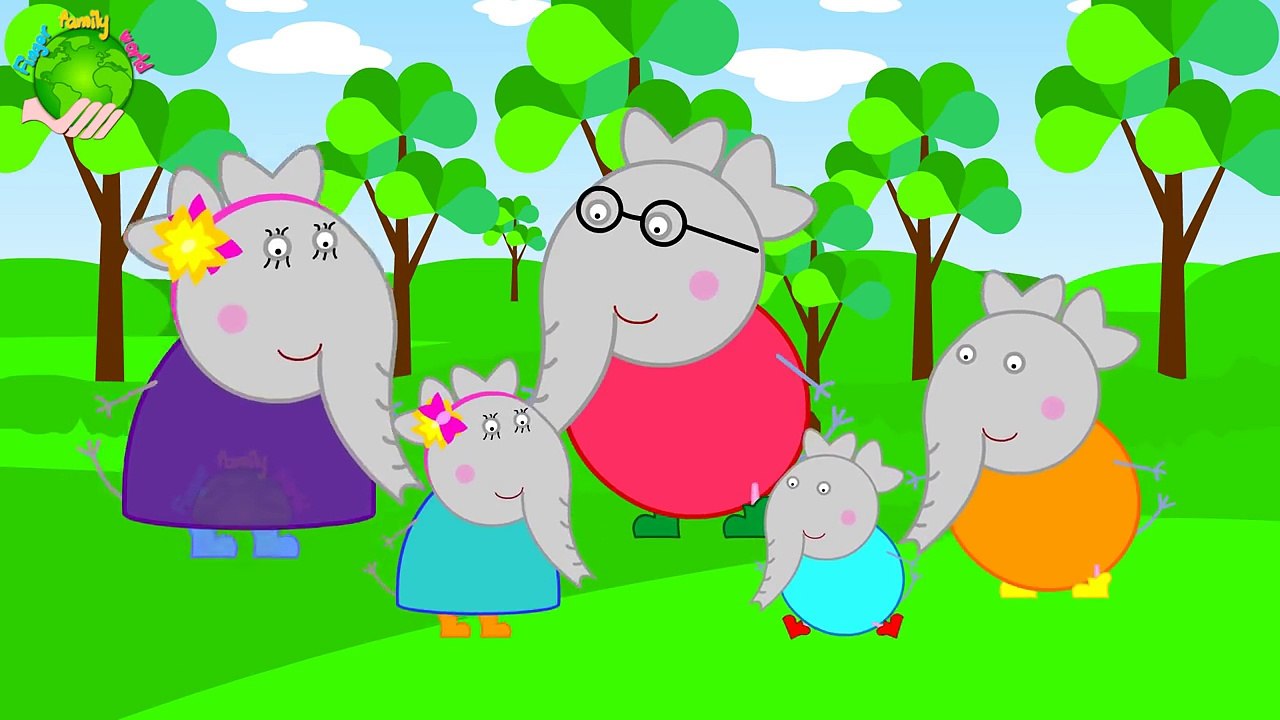 Peppa elephant finger family_Finger family_finger family rhymes(daddy finger daddy finger)