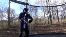 Black Spiderman vs Venom vs Hulk Gloves - Trampoline Fun - Superhero Battle Movie in real life !!!