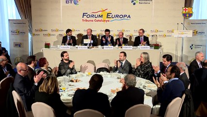 Òscar Grau presenta el Plan Estratégico del Club en el Fórum Europa. Tribuna Catalunya