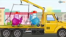 El Coche de Policía es Azul infantiles - Carritos para niños - Dibujos animados de Coches