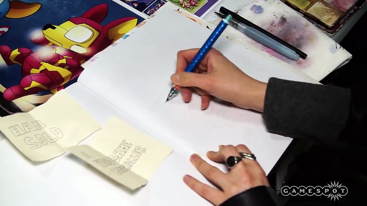 Mystery Art Challenge - Agnes Garbowska Draws Han Solo and a Video Game Controller-3EPAp7JG_Vo