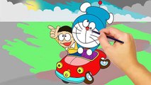 Coloring Pages of Doraemon- ドラえもん ぬりえ-Tô Màu Doremon và Nobita.