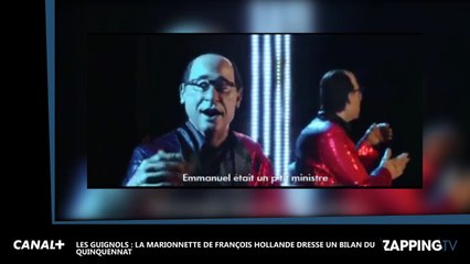 Les Guignols : la marionnette de François Hollande dresse un bilan du quinquennat dans un clip (vidéo)