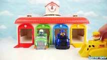PJ Masks Toy Race Surprise with Tayo The Little Bus Garage and Chocolate Surprise Eggs