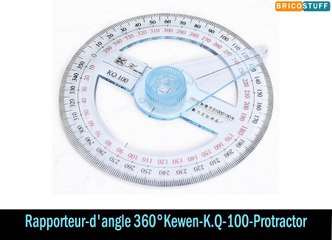 Rapporteur d'angle circulaire 360° double graduation diamètre 10 cm Kewen K.Q 100