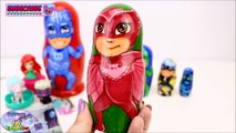 PJ Masks Surprise Toys Nesting Dolls Stacking Cups Cat Boy Gekko Surprise Egg and Toy Collector SETC