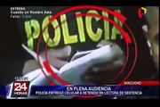 Ayacucho: policía entrega celular a reo en plena audiencia