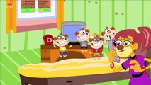 Five Little Monkeys Jumping on the Bed Nursery Rhyme Cartoon Animation Rhymes Songs for Children