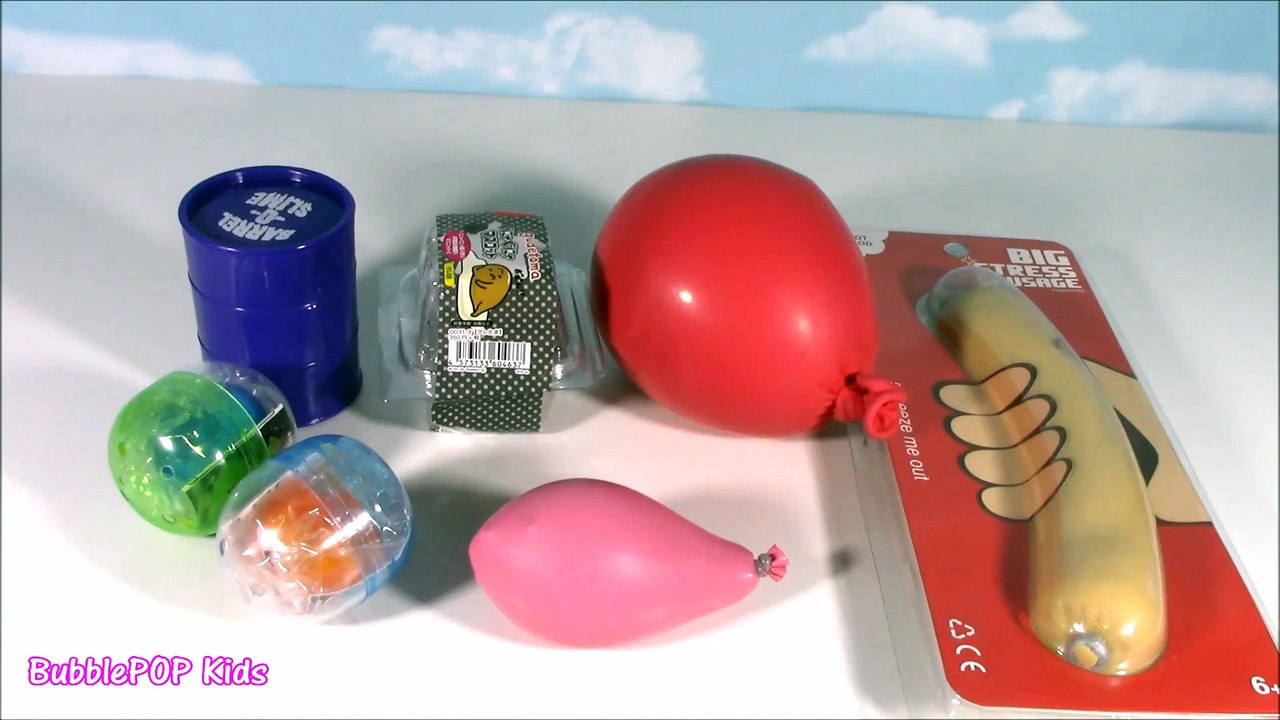 Cutting OPEN Squishy Corn Dog! Homemade Glitter STRESS Balls Gudetama! SLIME Tiny Squishies! FUN