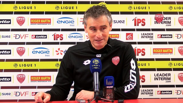 Conférence de presse d'Olivier Dall'Oglio avant Montpellier Hérault SC-DFCO