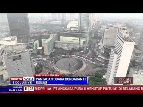 BREAKING NEWS: Pantauan Udara, Massa Buruh Menuju Istana