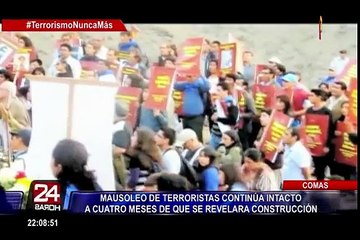 Mausoleo que hace apología al terrorismo sigue en pie