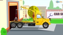 The Yellow Excavator & The Bulldozer at work - Diggers Cartoons - World of Cars for children