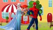 Spiderman BIG TONGUE BEES ATTACK Frozen Elsa blow gum Finger Family Nursery Rhymes Lyrics
