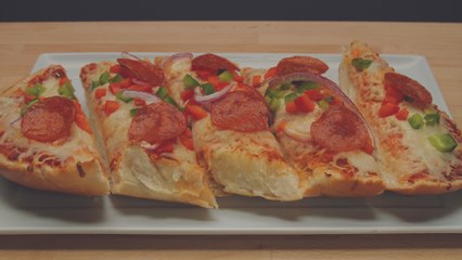 How to Make Garlic Bread Pizza - Full Step-by-Step Video Recipe