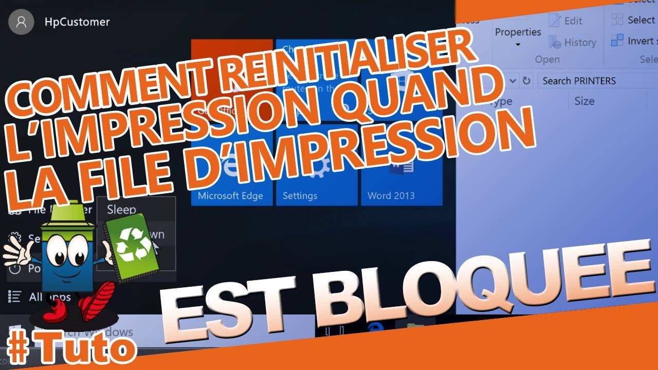 Apprenez à réinitialiser l’Impression lorsque la file d’Impression est bloquée