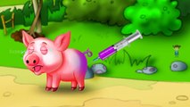 Funny Little Pig Injections in The Bottom | Learning Colors for Children with Pig Animation