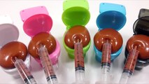 Toilet Chocolate Poop Syringe Water Balloons Learn Colors Slime Toy Surprise YouTube
