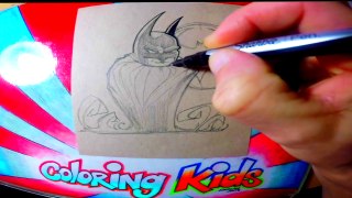How to Draw Batman Learning Color Pages for Kids PART 1