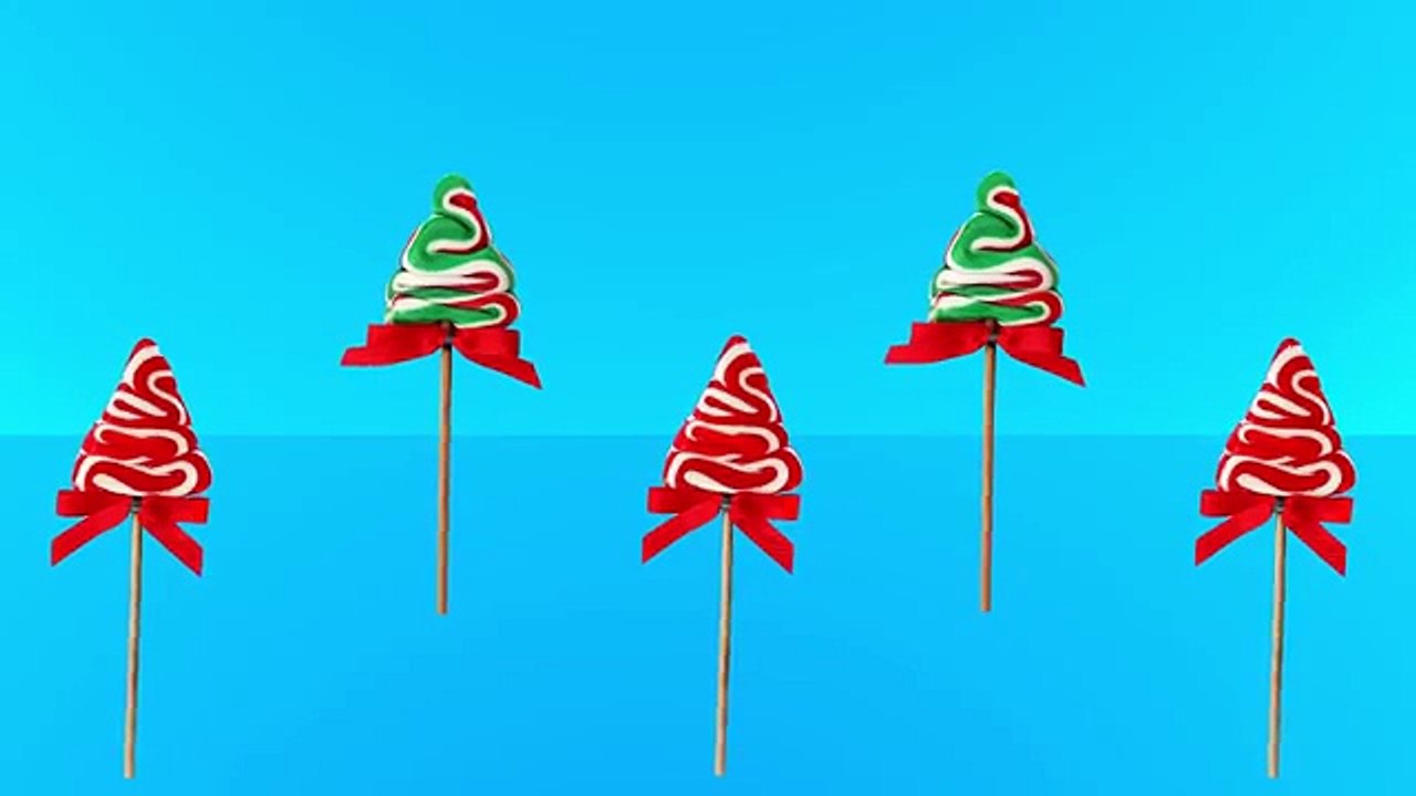 Christmas Tree Shaped Lollipops Finger Family Finger family Cartoon Animation nursery Rhymes