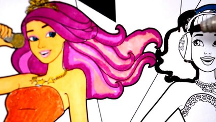 Rock N' Royals - Barbie Disney Coloring Page Fun kids learning Arts