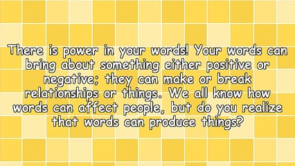 Power In Your Words
