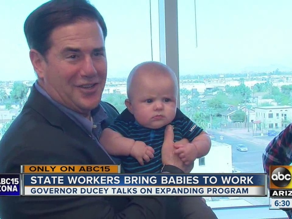 Governor Ducey working to expand program that allows state workers allowed to bring babies to work
