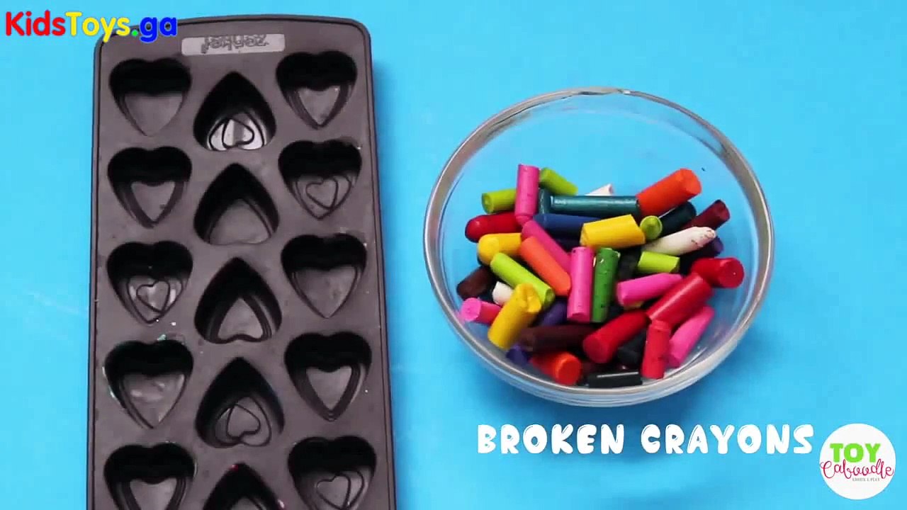 Coloring for Chilrens - How to Make Crayons Heart Mold Crayon Art Super Easy   Toy Caboodle