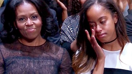 Malia Obama Cries During Dad’s Farewell Speech