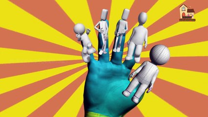 3d Cartoon finger family nursery kids english 3d rhymes | Animated children songs