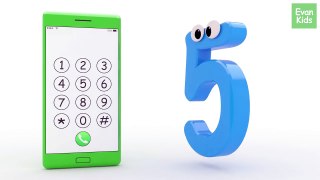 Learning Numbers with 3D Smart Phone, Count 1 to 10 - EvanKids