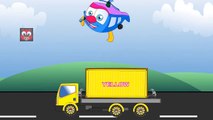COLORS DUMP TRUCKS for Kids with Helicopter Cartoon and Colours for Children to Learn