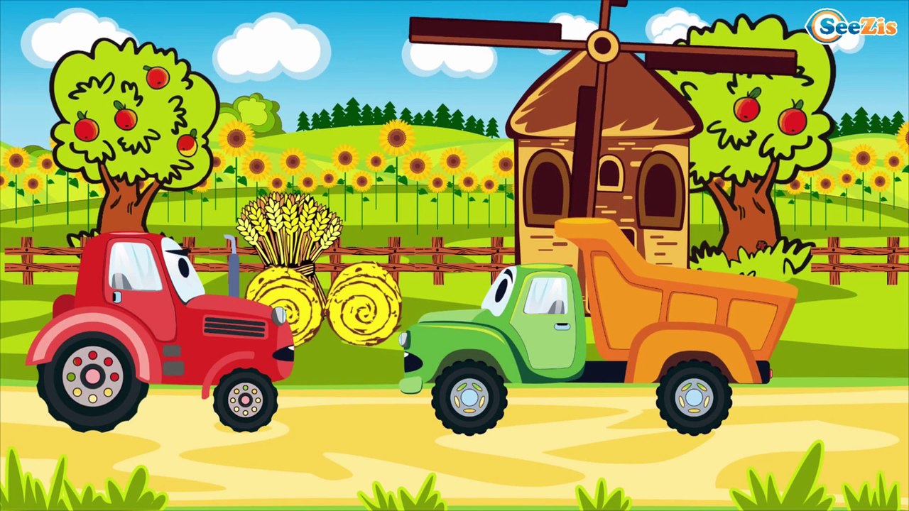 Le Camion Jaune et Le Tracteur - Dessins animés pour bébés - La Voiture Pour Enfants