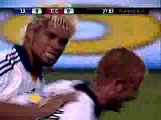 David Beckham scores for LA Galaxy vs. D.C. United 08/14/07