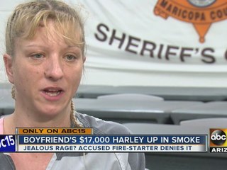 Mesa woman speaks out after allegedly burning boyfriend’s Harley motorcycle