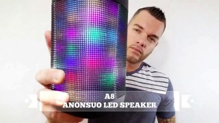 Anonsuo A8 LED stereo portbale outdoor bluetooth speaker