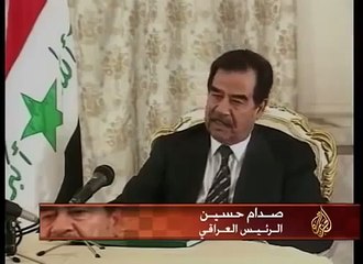 صداام في 2003 يكشف المخطط الأمريكي في السيطرة على العالم العربي ومنابع النفط