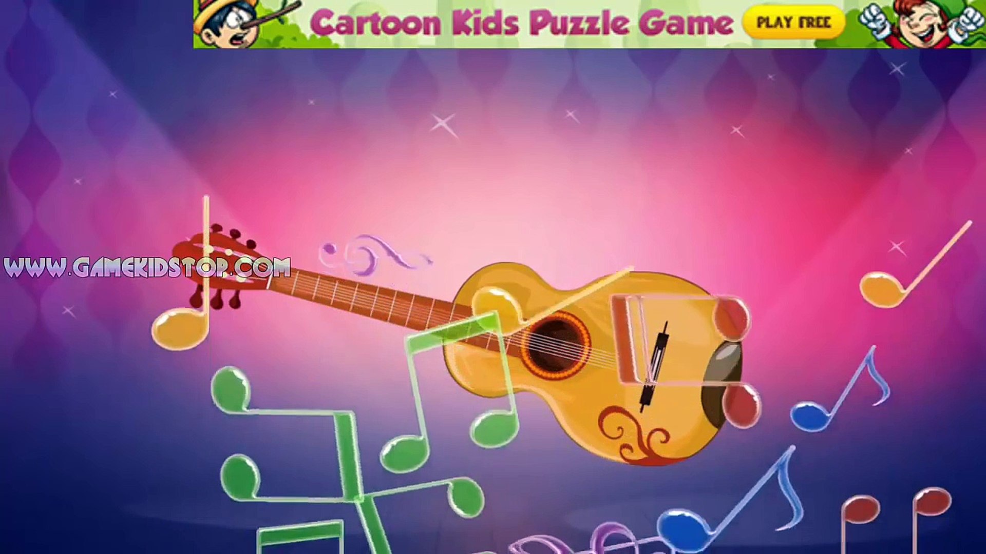 ⁣Kids Learning Musical Instruments Sounds  - cartoon kids puzzle game -  Video for Kids