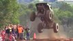 Epic Monster Truck Jump Ends In Destruction