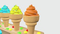 Learn Colors for Children   Ice Cream Numbers 3D   English Learning Video for Kids