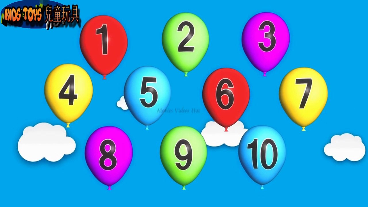 Learn English Numbers 1 - 20  With Balloons   Video For Kids