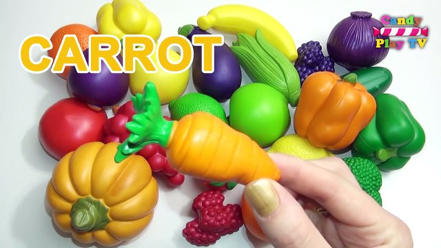 Learn Names of Fruits and Vegetables With Toy Kids learning fruits vegetables Preschool Learning