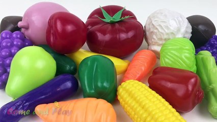 Learn Names of Fruits and Vegetables with Toy, Learn Colours Fun Education for Kids