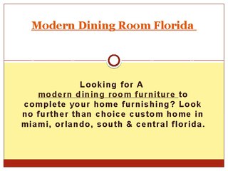 Modern Dining Room Miami