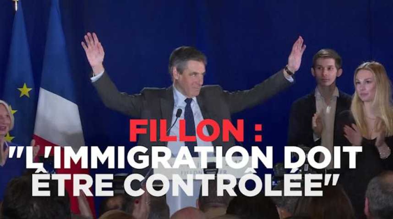 Fillon: "L'immigration doit être fermement contrôlée"