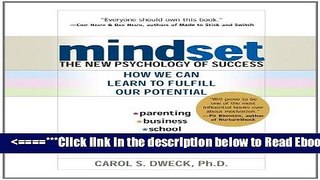 Read Mindset: The New Psychology of Success (Your Coach in a Box) Best Book