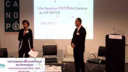 Les impacts du numérique en formation - Introduction de la journée ARIFOR du 29 novembre 2016