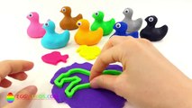 Play & Learn Colours with Playdough Ducks Clay Modelling Fun for Kids Zoo Animals Molds